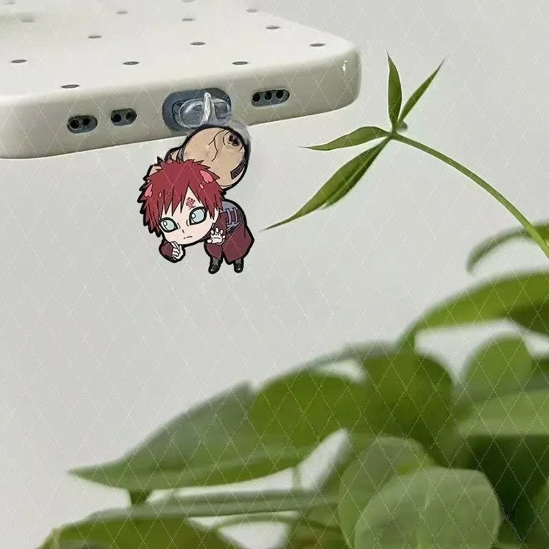 Naruto Cartoon Anime kreativer Staubschutz für Handy-Ladeanschluss Typ-C Schutzabdeckung Acryl-Anhänger niedliche Dekoration – Detail 7