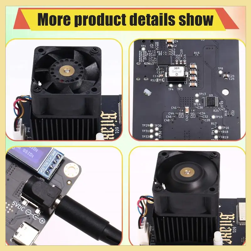 

TTKK-Bitaxe Gamma 601 Solo Miner 1,2TH/S BM1370 Asic Chip 18 Вт от Antminer S21 Pro Bitcoin BTC Miner AU Plug