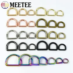 50Pcs 10-38mm D Metal Rings Clasp for Bag Strap Buckles Backpack Belt Hooks Dog Collar Webbing Loops Leather Craft Accessories