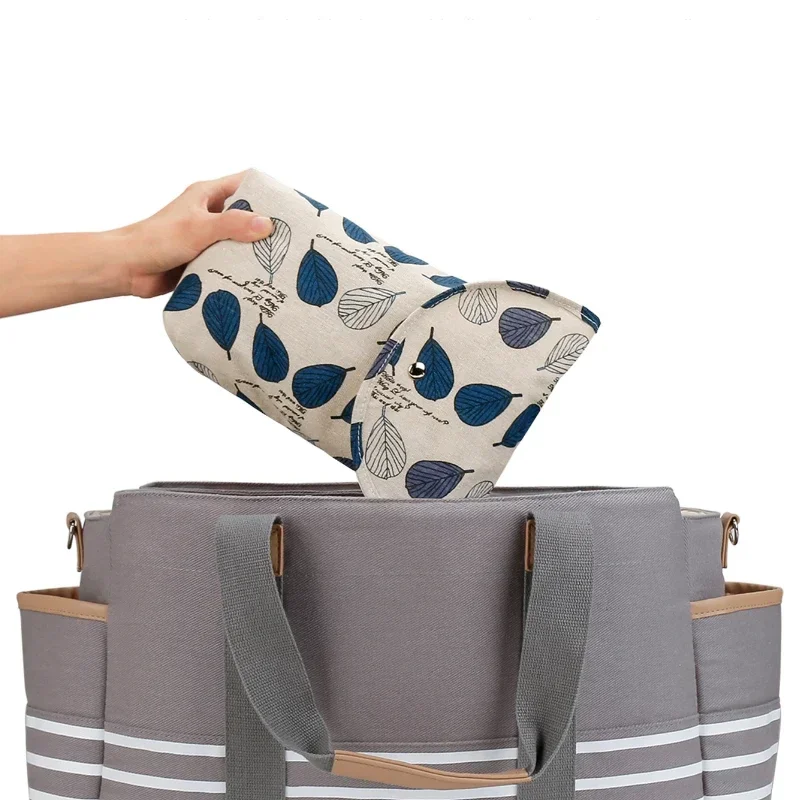 Bolsa de pañales para bebé, reutilizable, impermeable, almacenamiento húmedo/seco, bolsa de pañales para llevar pañales desechables, organizador de ropa, bolso de mamá