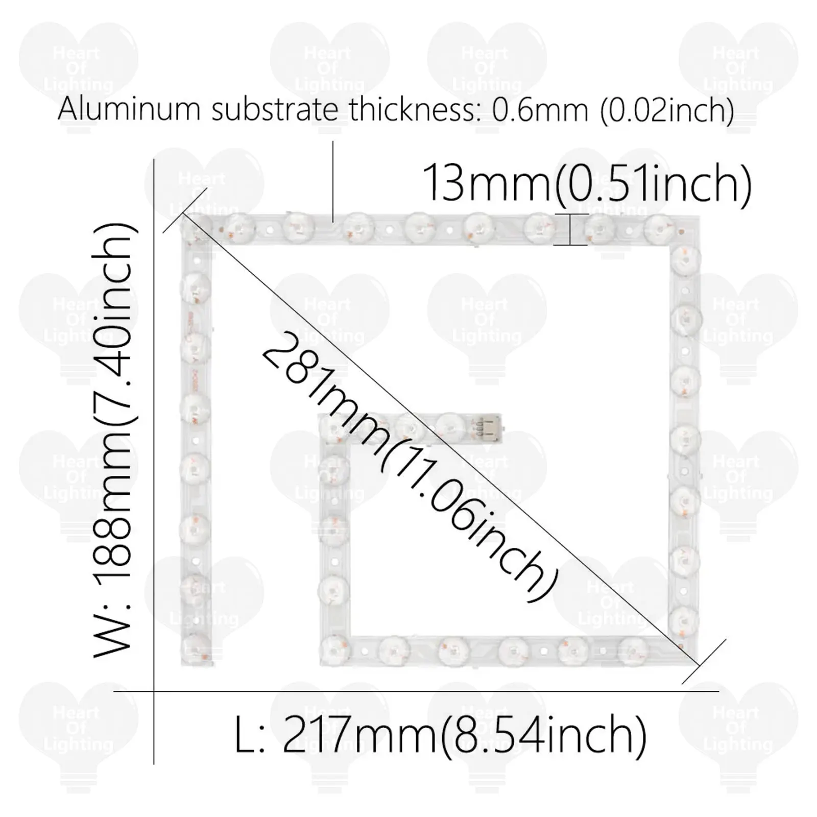4sets LED Panel Light Accessories 20W No Flicker AC220V For Ceiling Light Source Square LED Lighting Fixture For Home Lamp light