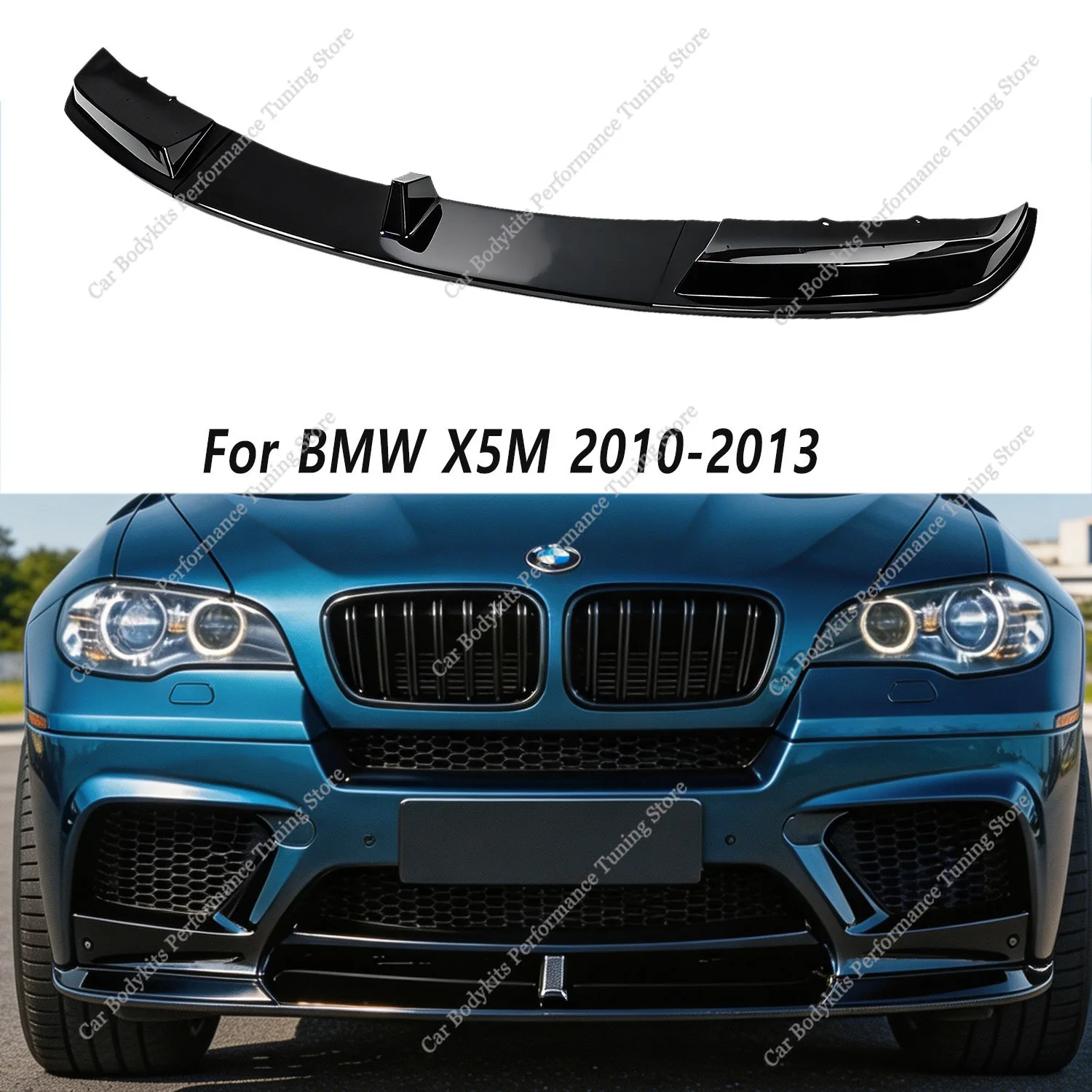 

FD Style Gloss Black Front Bumper Splitter Lip Spoiler Diffuser For BMW E70 X5M E71 X6M 4.4TV8 Real M 2010-2013 Bodykits Tuning