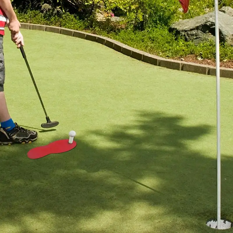 Alfombrillas de Golf para practicar al aire libre, goma, entrenamiento, columpio, forma de pies pequeños, Chipping Mat, Ayuda de entrenamiento para golpear el Golf