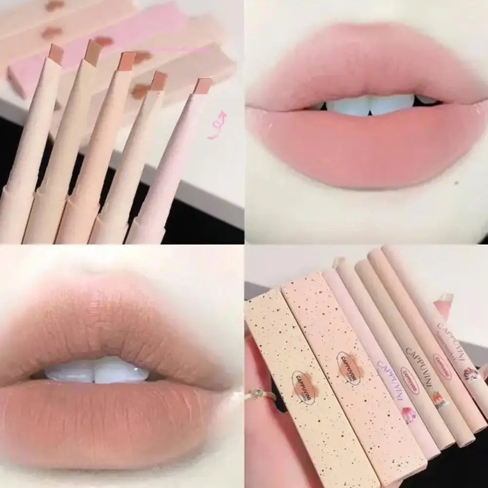 Nude Lip Liner Long-Lasting Natural Pink Soft Matte Velvet Lips Contour Makeup Pencil Waterproof Draw Lip Line Pen
