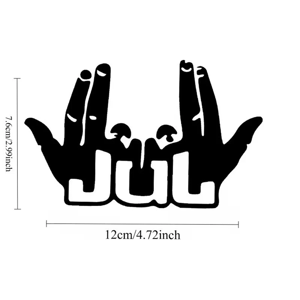 New Funny JUL Finger Motorcycle Stickers Waterproof Motorbike Fuel Tank Front Fairing Scooter Vinyl Decals DIY Decoration image 4