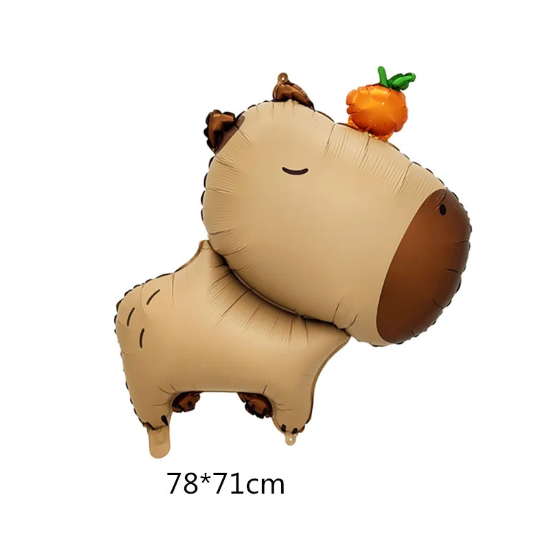 كارتون كابيبارا الألومنيوم فيلم بالون لطيف كابيبالا الأطفال حفلة عيد ميلاد الديكورات لوازم استحمام الطفل الهواء Globos #4