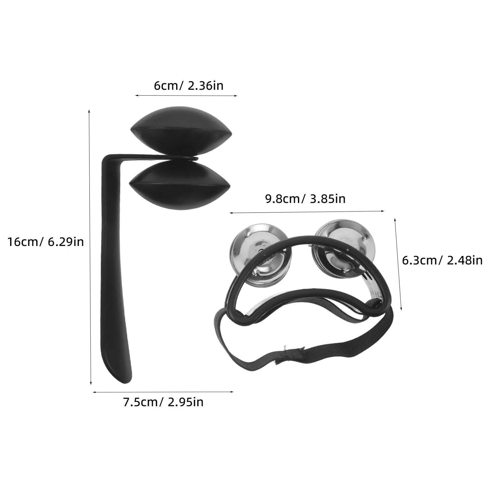 1Set Heel Shaker Foot Tambourine Double Row Jingles Ankle Percussion Foot Rhythm Instrument for Guitar Drummers Band Live