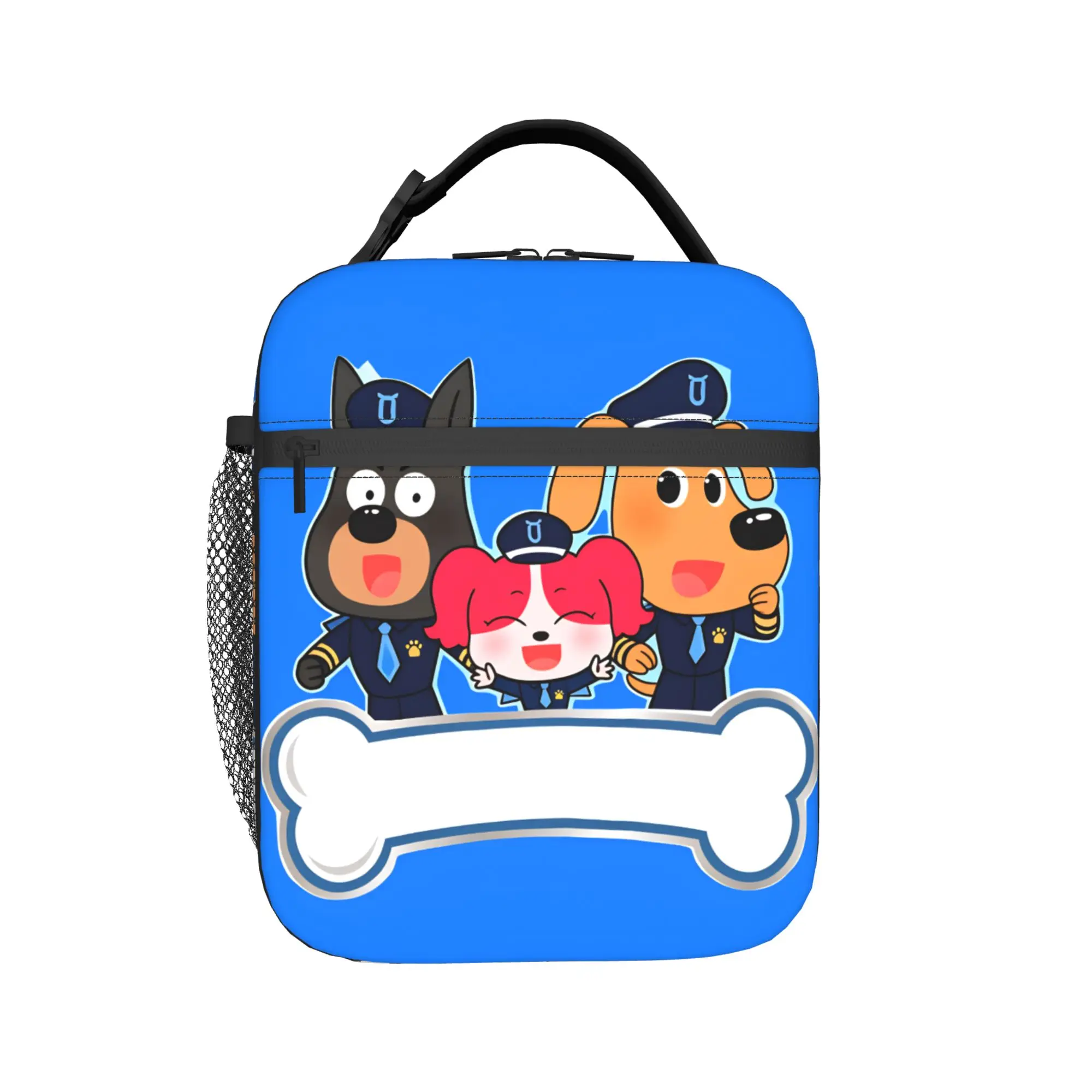 Sheriff Labrador Cartoon Animation Lunchtasche für die Schule, tragbare Thermo-Tragetasche für Damen, Oxford Designer-Kühltasche – Detail 1