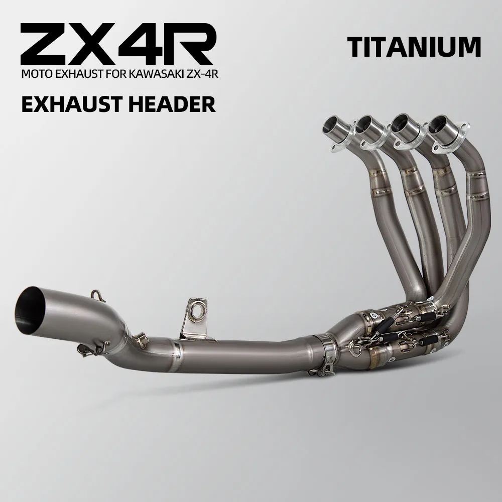 

Motorcycle Exhaust Manifold Motorbike Escape Front Link Pipe Kit 60MM For Kawasaki ZX4R ZX4RR ZX-4R ZX-4RR 2023-2026