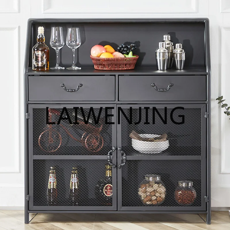 RWJ Kitchen Cupboard Dining Table Iron Restaurant Tea Cabinet Locker
