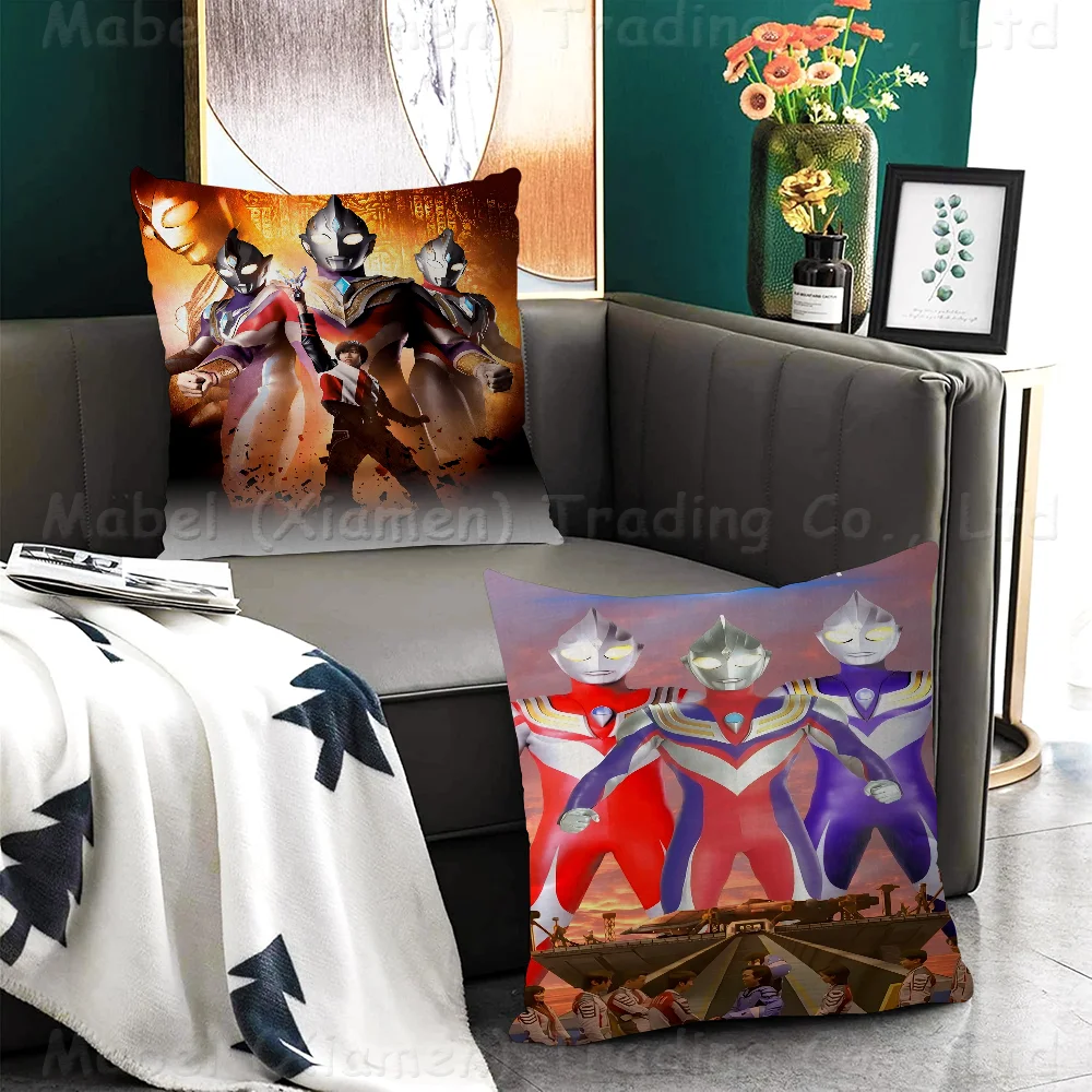 Ultraman Tiga Personalized Pillow Cover Kids Bedroom Wild Party Decor Pillowcase Kid Birthday Shower Gift