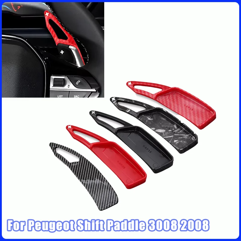 

Carbon Fiber For Peugeot Shift Paddle 3008 2008 5008 508 308 208 GT SW Pattern Car Steering Wheel Extender Shifter Paddles
