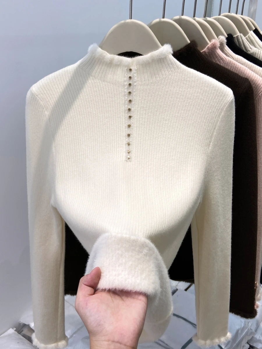 Frauen Mode Pullover Herbst Neue Elegante Solide Chic Soild Farbe Pullover Vintage Elegante Bogen Gestrickte Tops Weibliche M575