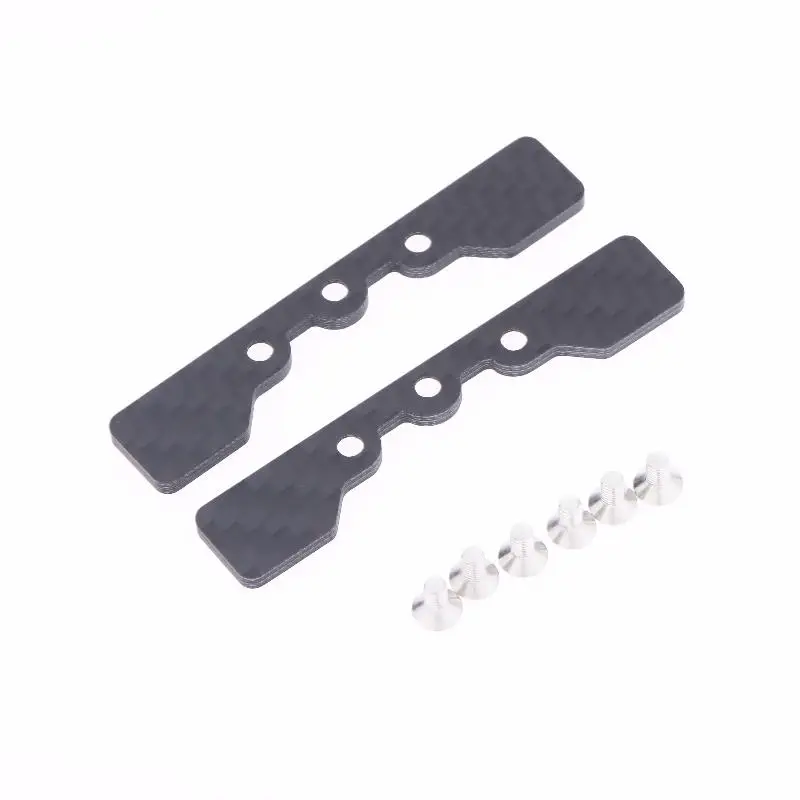 Para TT02 TT-02 1/10 RC coche de fibra de carbono Kit de placa de tope de brazo inferior piezas de mejora de coche de juguete Rc