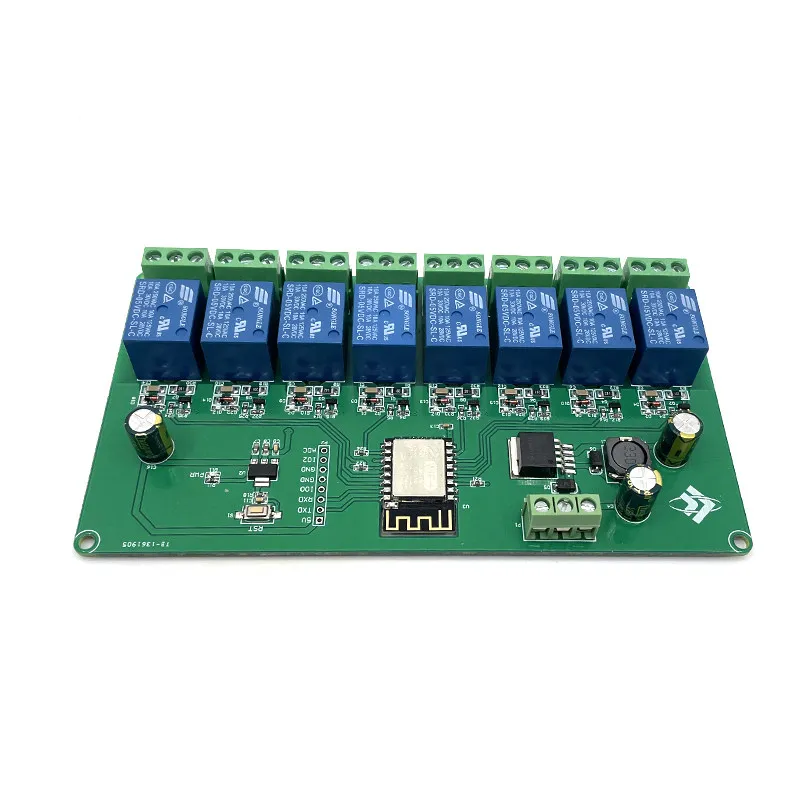 Secondary Development of ESP8266 WIFI 8-way Relay Module ESP-12F Development Board with 5V/7-28V Power Supply