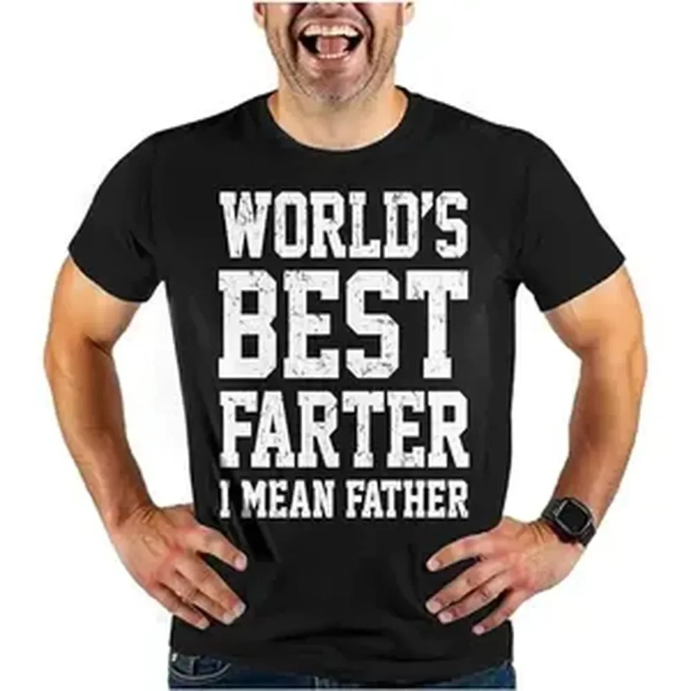 Camiseta gráfica divertida para hombre con la frase "El mejor pichón del mundo, quiero decir padre", camiseta informal de algodón de manga corta con cuello redondo, regalo suave y sin costuras para papá