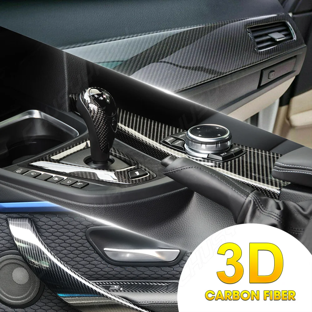 

PCVBMLAUT Toyota Camry interior modified film Super Gloss 3D Carbon Fiber Vinyl Wrap For Car Vinyl Film Vehicle Decal