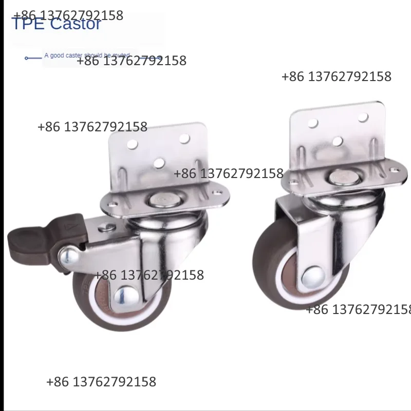 4Pcs Soft Rubber Quiet Swivel Caster Wheels Baby Crib Bed Trolley Roller Furniture Replacement Hardware Accessories view 2