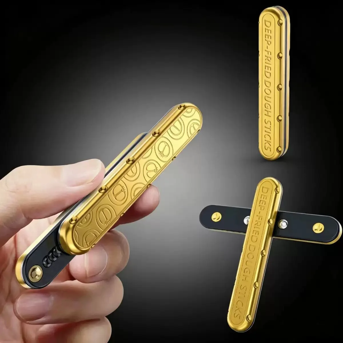New Slider Fidget Spinner Fingertip Gyro Stress Relief Toy EDC Metal Push Pull Rotation ADHD Anxiety Relief Squeeze Toys