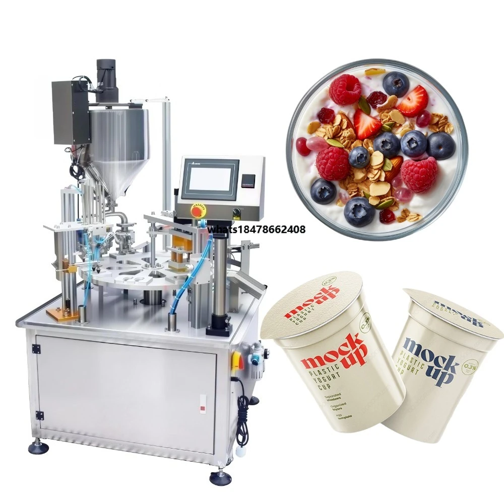 YB-FBJ2 Fully Automatic Cup Sealer for Yogurt Jelly Juice Sauce Water Liquid Paste Filling Film Sealing Waste Recycling