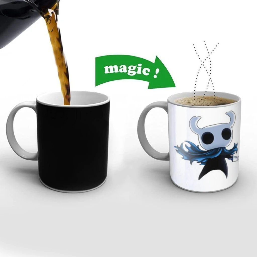 

Cartoon game hollow knight Coffee Mugs Cup Color Changed Mug Heat Sensitive Tea Cup Coffee Mug Gift Mug