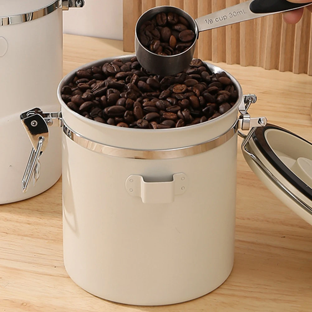 

Stainless Steel Airtight Tank Coffee Bean Storage Jar Container Canister Beans for Tea Sealing Containers