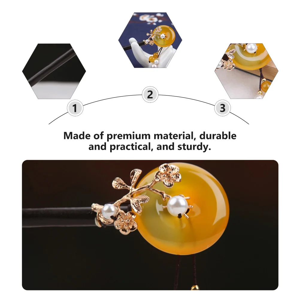 

1 шт. деревянная заколка для волос элегантная кисточка моделирование нежные украшения женский очаровательный подарок в китайской культуре ретро модный аксессуар для волос