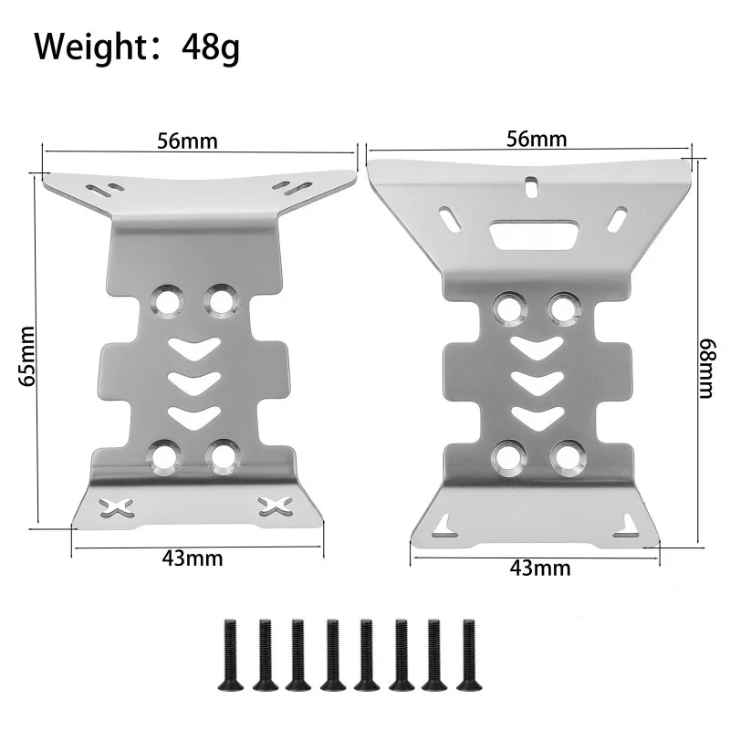 Ochraniacz podwozia ze stali nierdzewnej, płyta ochronna, osłona podwozia do ARRMA 1/16 Quake Grom 1/16 Gorgon Grom, części tuningowe