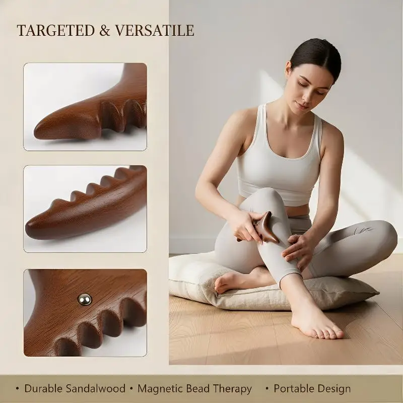 Triangular Bird Shark Shape Massage Stick Foot Gua Sha And Acupressure Tool Full-Body Meridian Trigger Point Relaxation Device