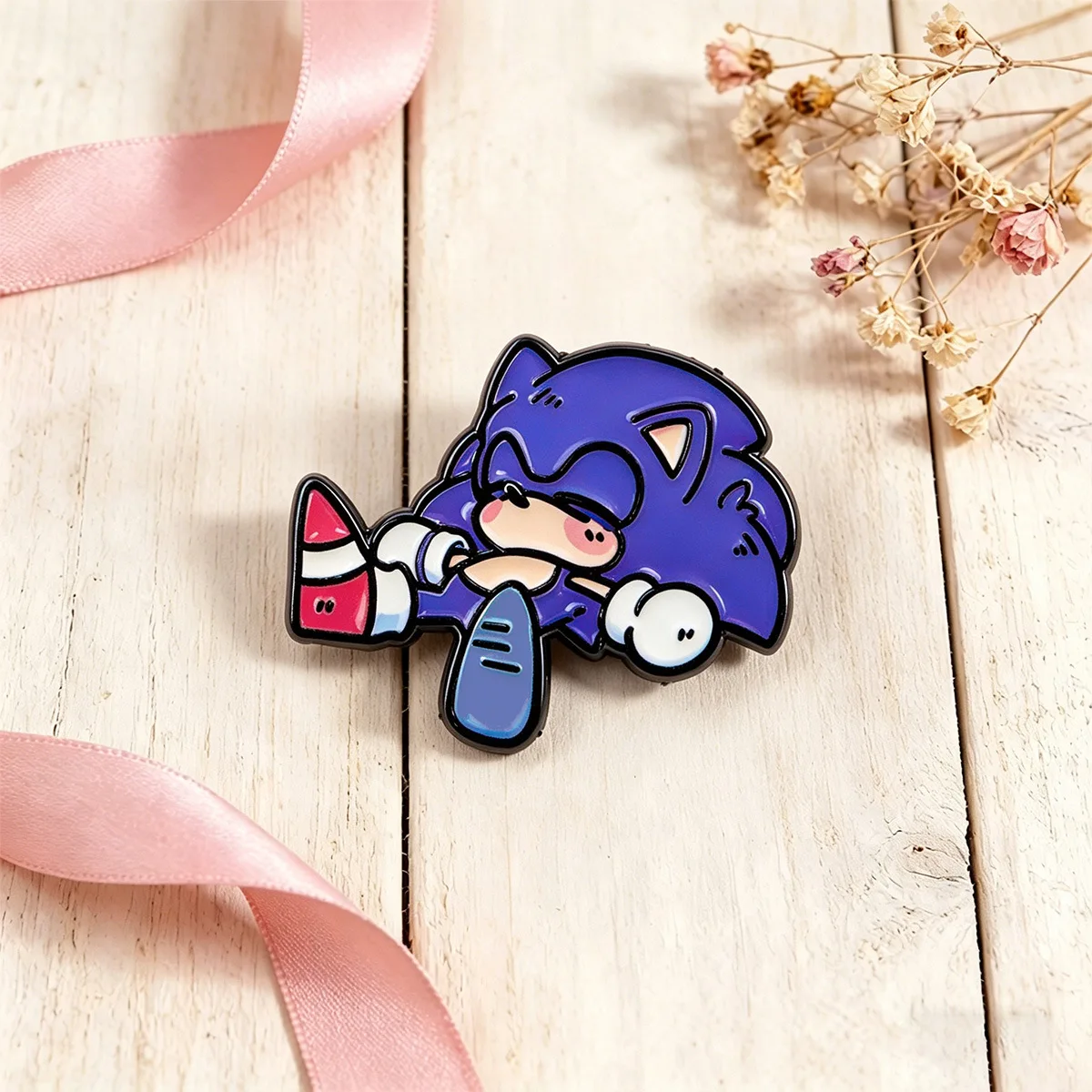 Game Enamel Pins Cute Hedgehog Cartoon Animal Brooch Badge For Backpack Clothing Decor Prop Accessories Fans Collectible Gift