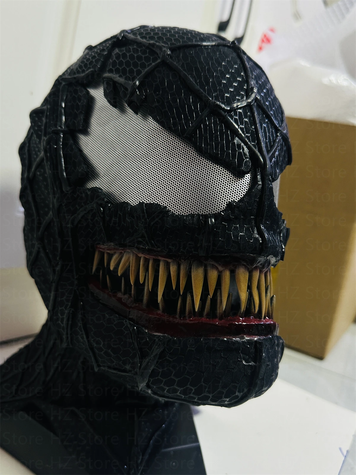 ヴェノム スパイダーマン スーツ マスク付き 可動式顎 1:1 3Dカラー