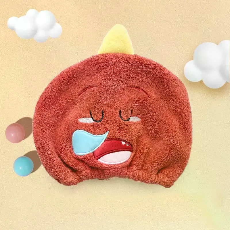 Gorro de baño para niño con dibujos de animales, gorro de toalla para el pelo de microfibra de secado rápido, gorro de secado para niño, giro de pelo súper absorción