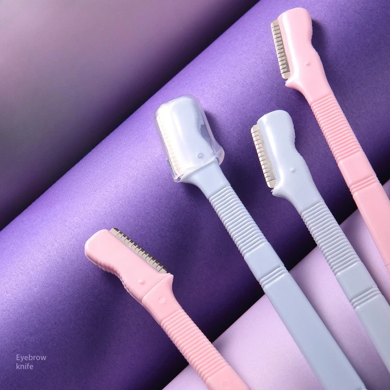 ماكينة حلاقة صغيرة للحواجب من الفولاذ المقاوم للصدأ، ماكينة تشذيب دقيقة آمنة للنساء، أداة تهذيب غير مؤلمة للمكياج اليومي والسفر