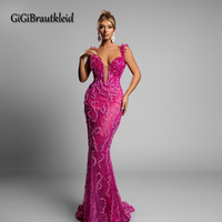 GiGiBraut Glamorous Crystals Prom Dress For Women Beadings Trumpet Sleeveless Party Gowns Vestido De Formatura Customized