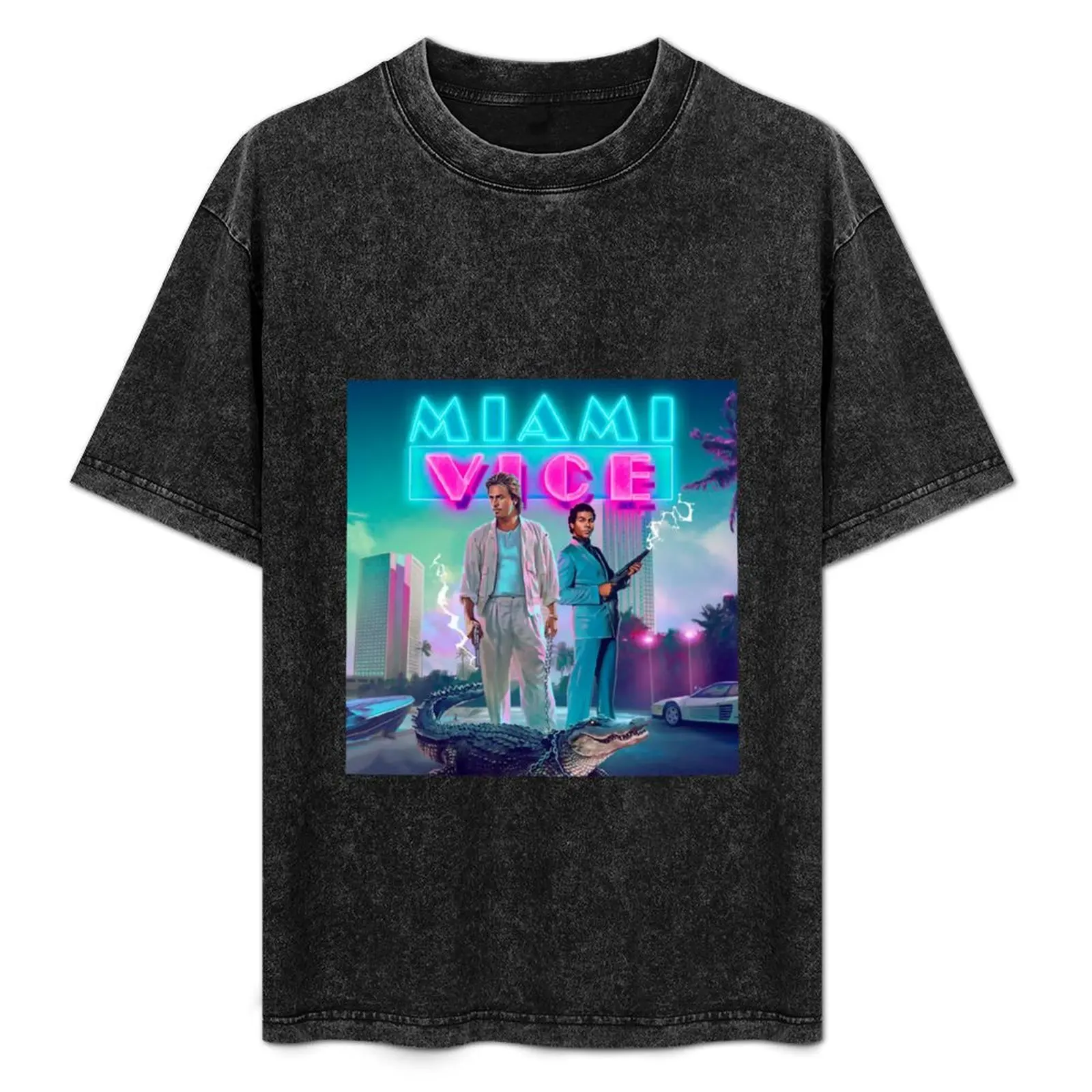 

Miami - Vice Art T-Shirt vintage t shirts heavyweights cotton graphic tees shirts graphic tee men