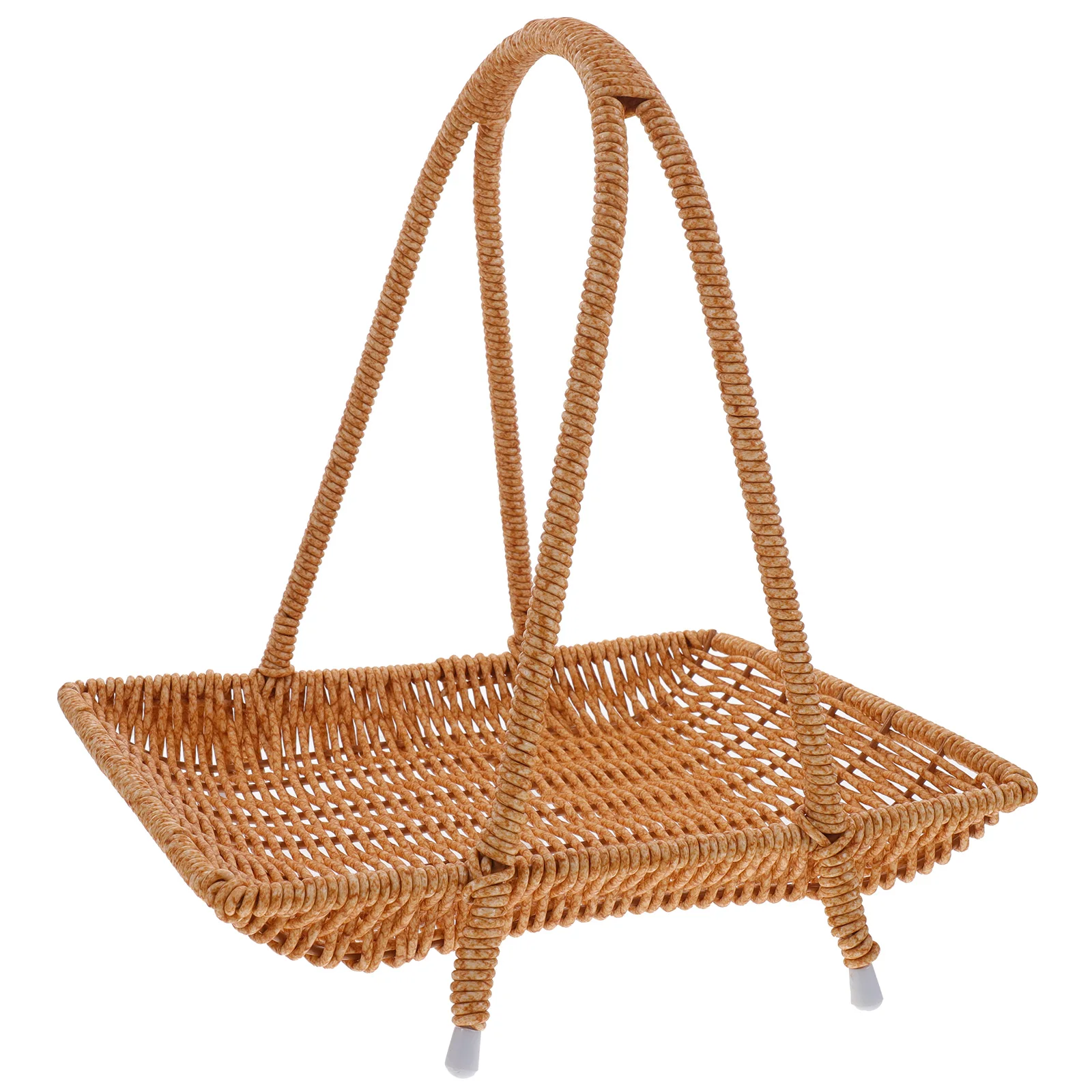 

Snack Storage Basket Premium PP Material Portable Fruit Sundries Modern Style Wicker Desktop nament Living Room Kitchen Helper