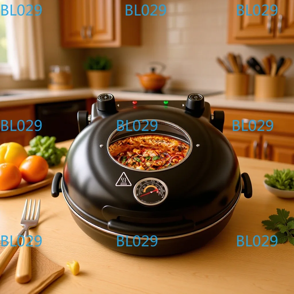 

220V 110V 2025 New pizza machine Heating electric cake pan Household pizza oven Frying machine Oven 12 inches