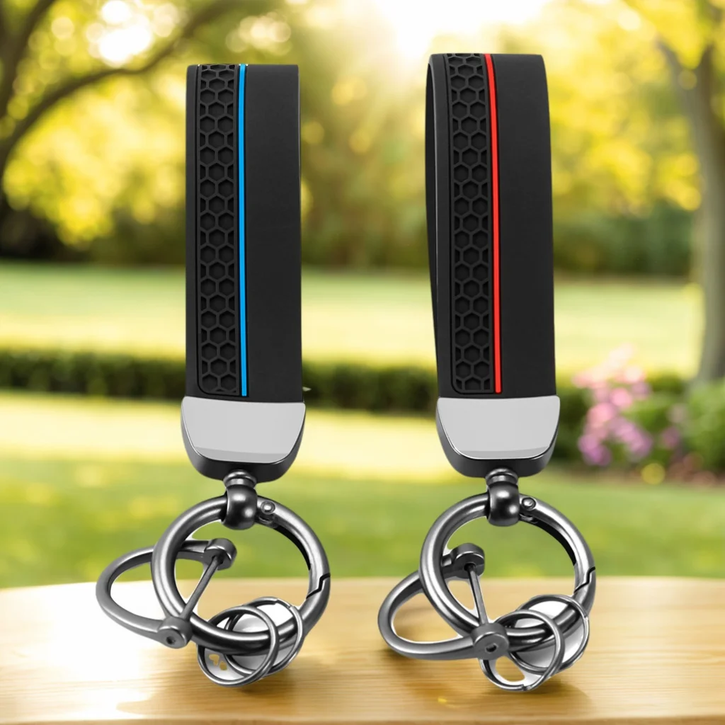 

Fashion Wrist Strap Car Keychain Silicone Lanyard Key Chain metal Buckle Car Key Ring Car Key Accessories Gift