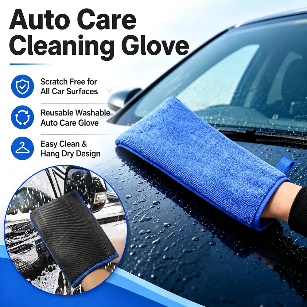 AUTOBRIGHT Marflo Magic Clay Bar Mitt Car Detailing Polish Auto Care Towel Deep Cleaning Washing Gloves for Car Cleaning Tools