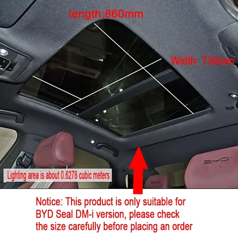 For BYD Seal DM-i 2022~2025 EK Shades Sunroof Sunshade Anti-ultraviolet Electrostatic Adsorption Heat Insulation Car Accessories