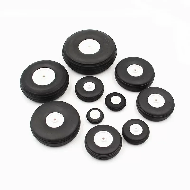 

2Pcs/lot 1-5inch High Elastic Rubber Wheel (Diameter 25/32/45/51/57/63/70/76MM) For RC Model Fixed-wing Toys DIY Robot Tires