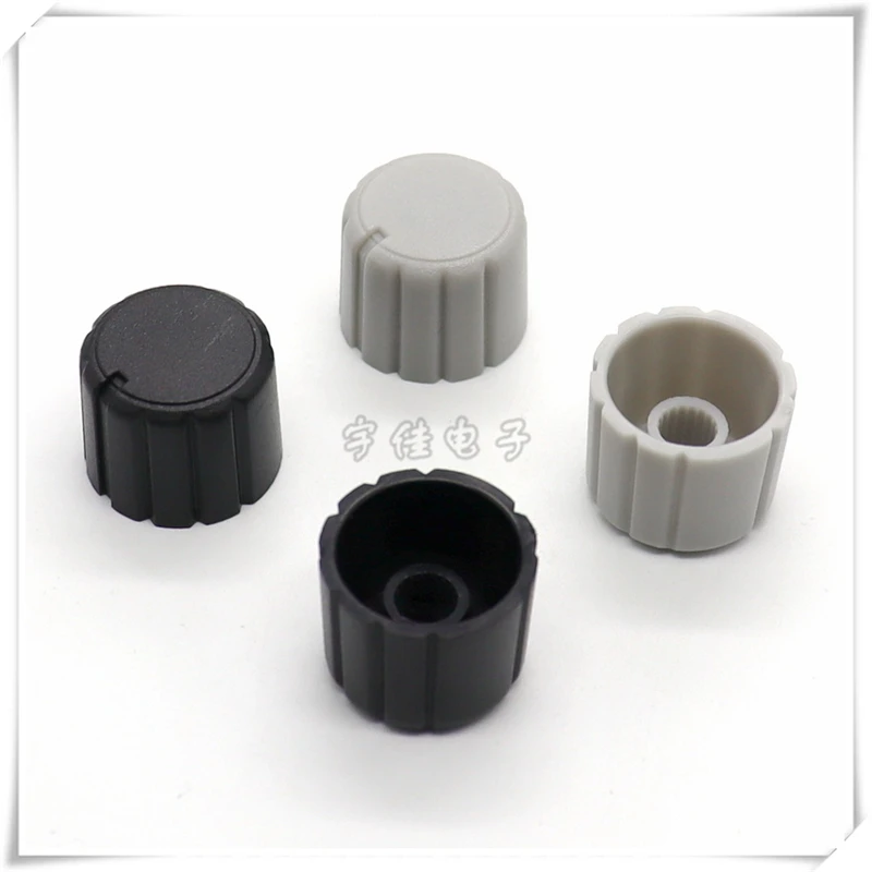 5PCS 20*16 Black Plastic Knob Potentiometer Knob Cap Panel Adjustment Knob Cap Suitable For Flower Handle 6mm