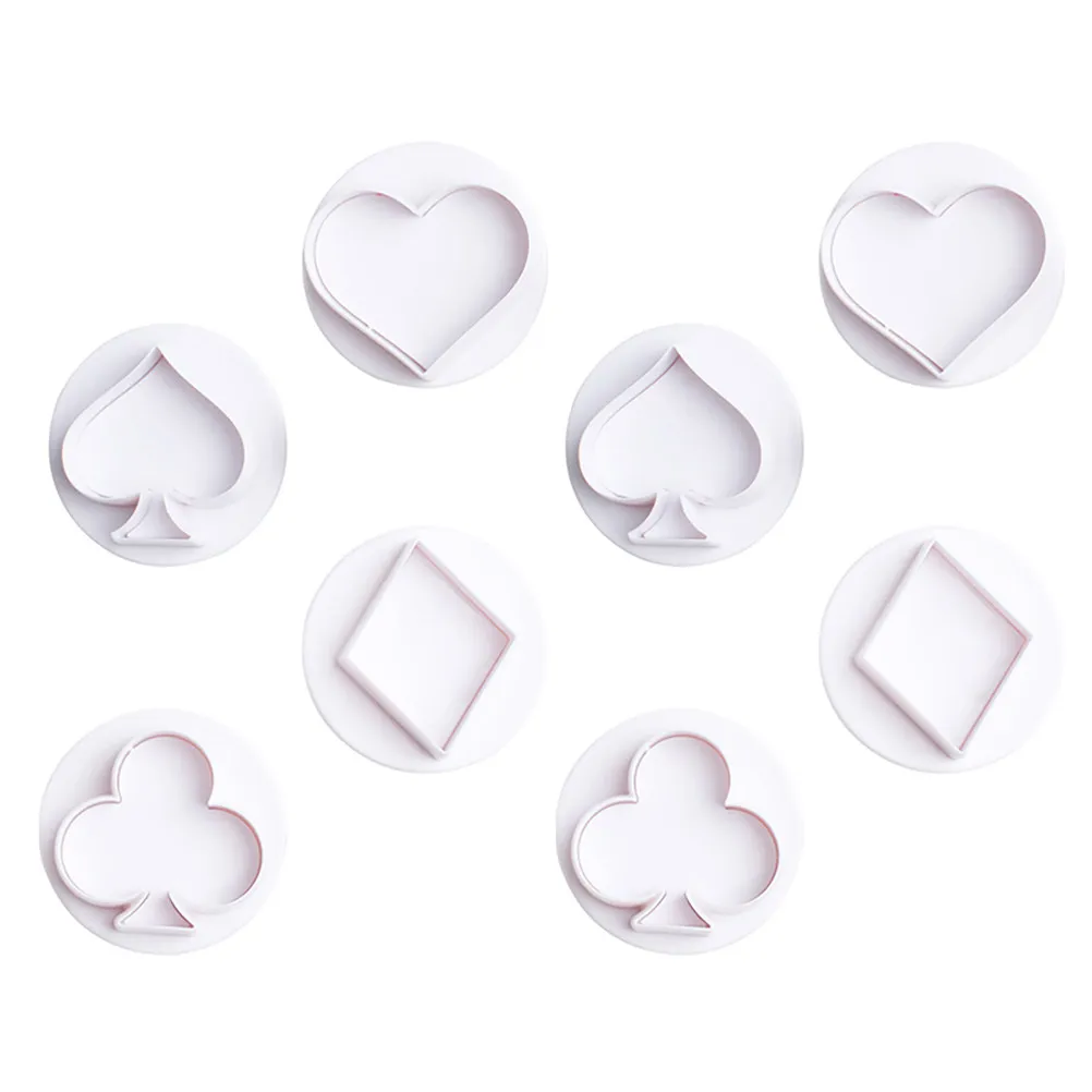 8Pcs Flexible Playing Cards Cookie Mold – Baking Cutter for Cupcakes, Cookies & DIY Cake Decorating