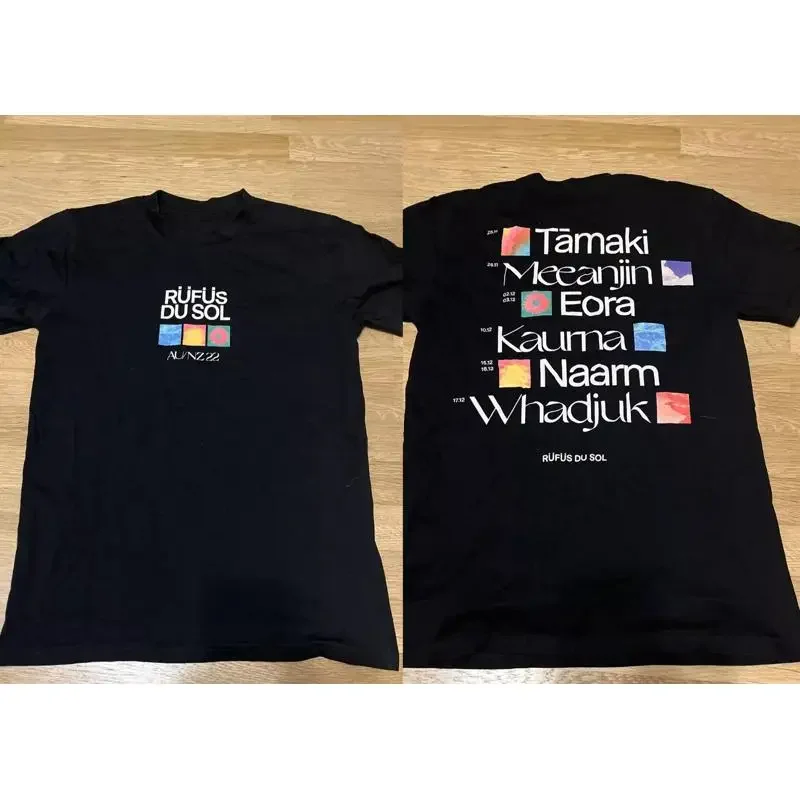 Rufus Du Sol Australia Tour 2022 Cotton Black T Shirt Full Size S 5XL