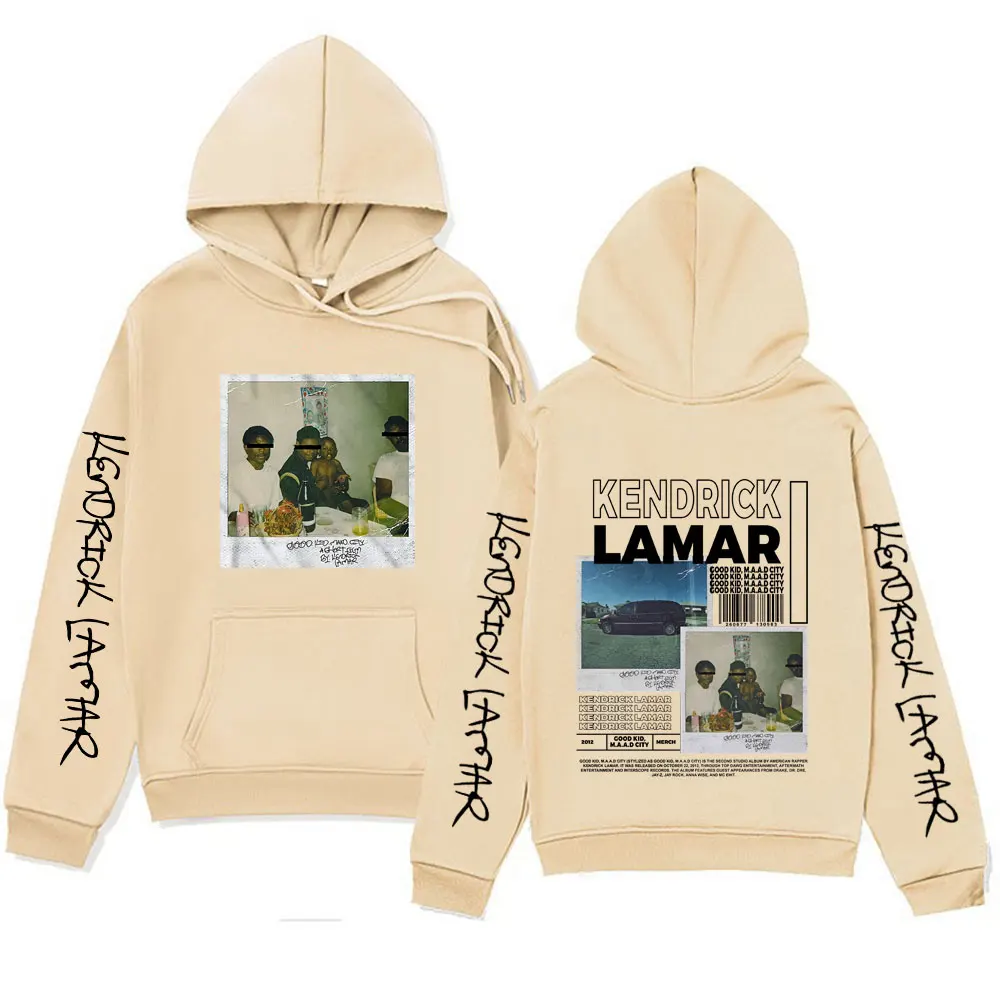 Sudadera con capucha de rapero Kendrick Lamar Good Kid para hombres y mujeres, sudaderas con capucha de álbum de música de estilo Hip Hop, sudaderas de gran tamaño, ropa de calle de moda