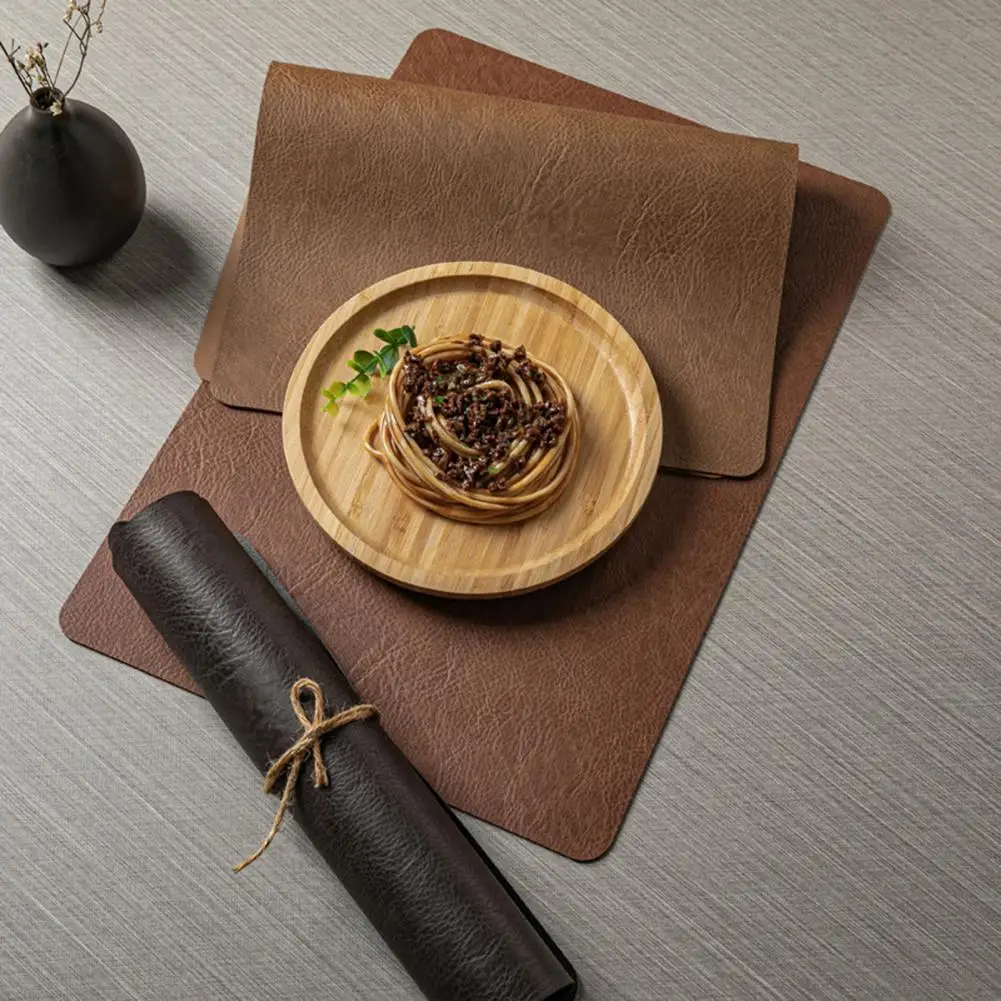 Heat-insulating Placemats Reusable Placemats Double-sided Waterproof Placemat Oil-proof Heat Resistant Coaster for Restaurant