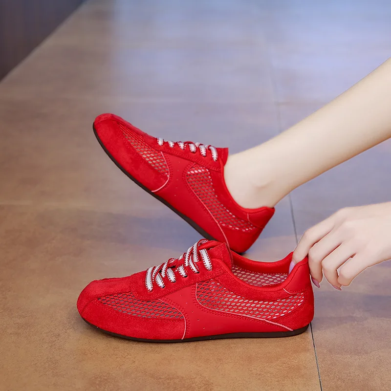 

Women's Sports Shoes Mesh 2025 New Summer German Women's Training Shoes Large Flat Women's Shoes sneakers women