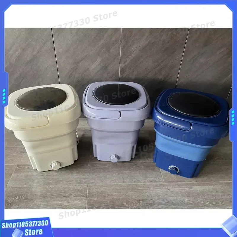 Portable Mini Folding Washing Machine Compact Laundry Dryer for Travel Home Use Small Capacity Washer Spin Dryer Device Mini