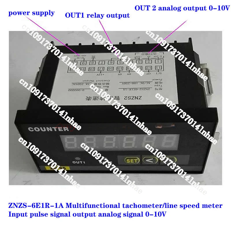 Intelligent Tachometer + Encoder  Output Voltage Signal (0-10V) Line Speed Meter Pulse Signal ZNZS2-6E1R1A