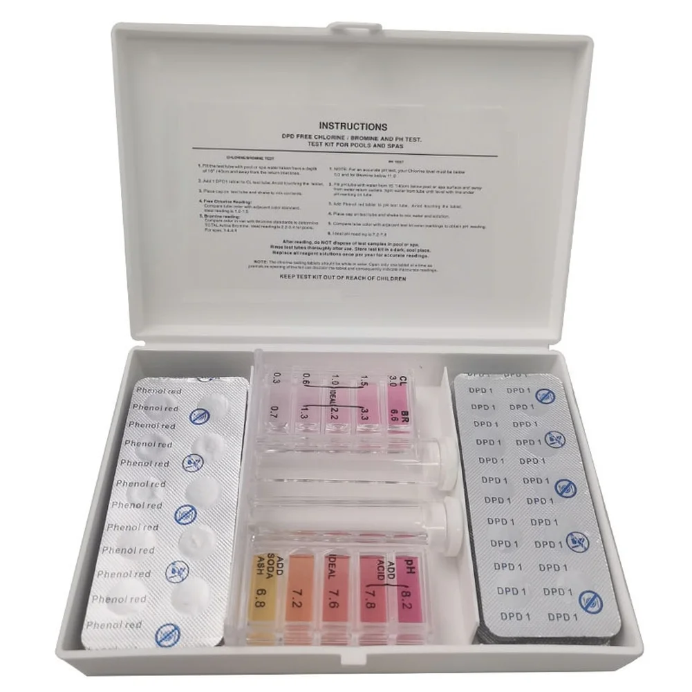 Accurate PH Level Measurement Swimming Pool Analyzer Pink Ph Test Strips Dpd1 Monitoring Premium Tester Included